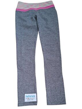 Ivivva Girl by Lululemon 🍋Straight Leg Leggings grey with tie dye waist size 14